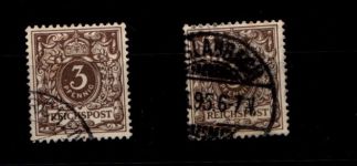 Deutsches Reich 45b (2x) gestempelt Typenprüfung #GM265