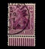 Deutsches Reich 92 IIb gestempelt Typenprüfung, Unterrand Walze #GP827