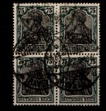 Deutsches Reich 104 a gestempelt 4er Block, gepr. Infla #GP985