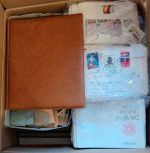 ALLES MUSS RAUS - ca 15kg Wunderkiste mit Alben, Briefmarken, Belegen uvm #KK003
