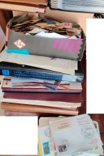 ALLES MUSS RAUS - ca 15kg Wunderkiste mit Alben, Briefmarken, Belegen uvm #KK003