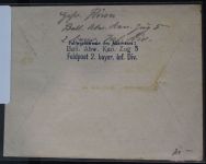 Feldpostbrief Stempel "Ballonabwehrkanonen-Zug Nr.5" #BC060