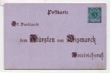Deutsches Reich PP9/C3-03 als Ganzsache 80. Geburtstag Fürst Bismarck #BC970