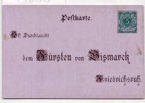 Deutsches Reich PP9/C3-03 als Ganzsache 80. Geburtstag Fürst Bismarck #BC971