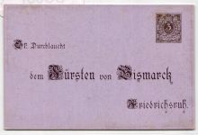 Deutsches Reich PP8/C1-05 als Ganzsache 80. Geburtstag Fürst Bismarck #BC987