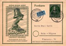 Berlin P25 als Ganzsache mit Braunschweigstempel #BD160