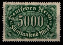 Deutsches Reich 256c PFI mit Falz PFI in seltener c-Farbe, geprüft Infla #GS314