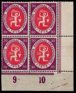 Deutsches Reich 110c PF I (2x) postfrisch 4er Block, 2x PFI, gepr. Infla #GX816