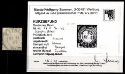 Deutsches Reich 18 gestempelt Kurzbefund Sommer BPP #HG571