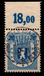 SBZ 6 A waz OR gestempelt Typenprüfung, Oberrand #HI285