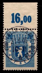 SBZ 6 A waz OR gestempelt Typenprüfung, Oberrand #HI286