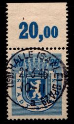 SBZ 6 A waz OR gestempelt Typenprüfung, Oberrand #HI289