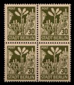 SBZ 7 A wbz postfrisch Typenprüfung, 4er Block #HI324