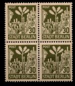 SBZ 7 A wbz postfrisch Typenprüfung, 4er Block #HI325