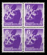 SBZ 2 A uy postfrisch Typenprüfung, 4er Block #HI110