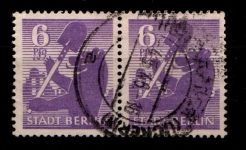 SBZ 2 A wbz gestempelt Typenprüfung, waagerechtes Paar #HI157