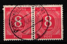Alliierte Besetzung 917aa gestempelt Paar, Farbbestimmung Arge #HH047