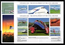 Sierra Leone 2942-2949 + Bl. 376 - 377 postfrisch Kleinbogen / Flugzeuge #GY170