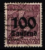 Deutsches Reich Dienstmarken 92 gestempelt geprüft Infla BPP #HJ795