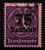 Deutsches Reich Dienstmarken 91 gestempelt geprüft Infla BPP #HJ804