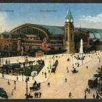 AK Hamburg Hauptbahnhof mit Bahnhofsvorplatz 1923 gebraucht #HD277