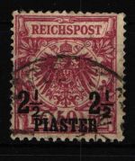 Deutsche Auslandspostämter Türkei 10a gestempelt geprüft, defekt (Riss) #HS952