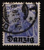 Danzig 4 gestempelt geprüft Infla Berlin #HW374