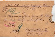 Memel auf Brief als Mischfrankatur Brief defekt #BB099