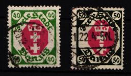 Danzig 79-80 gestempelt geprüft Infla Berlin #HN170