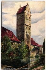 AK Dinkelsbühl Wörnitz-Tor m. Mühlgraben ungebraucht #PN007