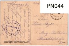 AK Aachen Theater mit Kaiser Wilhelm-Denkmal Feldpost 1918 gebraucht #PN044