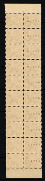 Schweiz 500 R postfrisch 10 er Rollenbahnstreifen mit Kontrollnummer #ID724