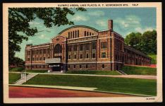 Olympische Spiele 1932 Lake Placid Postkarte Olympische Arena gebraucht #IE379