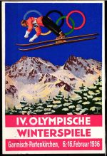 Olympische Winterspiele 1936 AK Druckfehler FEBRUAP 1936 auf Adressseite #IE442