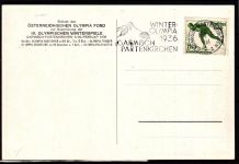 Olympische Winterspiele 1936 AK Druckfehler FEBRUAP 1936 auf Adressseite #IE442