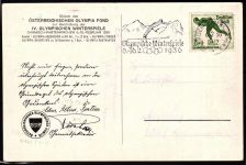 Olympische Winterspiele 1936 AK gelaufen Werbestempel #IE451