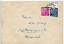 BRD 178 auf Paketkarte in Mischfrankatur mit 8 waagerechten Paaren #IK099