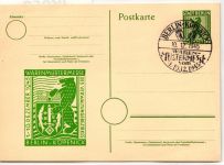 Berlin und Brandenburg P 1 als Ganzsache mit Sonderstempeln #IK052