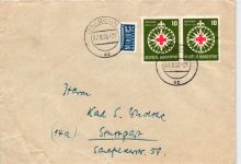 BRD 164 W OR, , 179 auf Brief als Mischfrankatur portogerecht #IK098