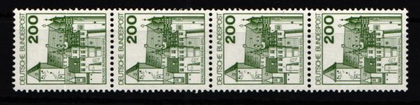 BRD Bund 920 A I R postfrisch 4er Streifen mit Nummer Rollenmarke #IF804