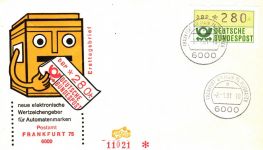 BRD Automatenmarken 1.1 hu als Ersttagsbrief komplett #IU396