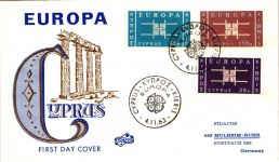 Zypern 225-227 gestempelt als FDC #IG867