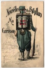 AK Deutschland Nouvelles du Bataillon ma Garnison Feldpost gebraucht #PM749