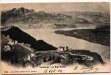 AK Rigi-Kulm Panorama 1904 gebraucht #PM832