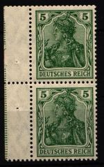 Deutsches Reich 85 als Paar mit Seitenrand vom H-Blatt 2 mit Falz #JD807