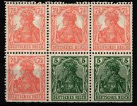 Deutsches Reich H-Blatt 20 aa mit Falz ohne Rand #JD824