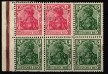 Deutsches Reich H-Blatt 23 B mit Falz rechts mit braunem Fleck #JD834