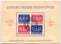 Alliierte Besetzung V Zd 1 auf Ausstellungskarte vom Ersttag #JF098