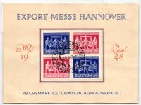 Alliierte Besetzung V Zd 1 auf Ausstellungskarte #JF100