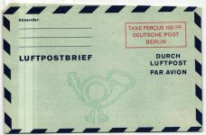 Berlin LF 1 II als Ganzsache ungebraucht #JG174